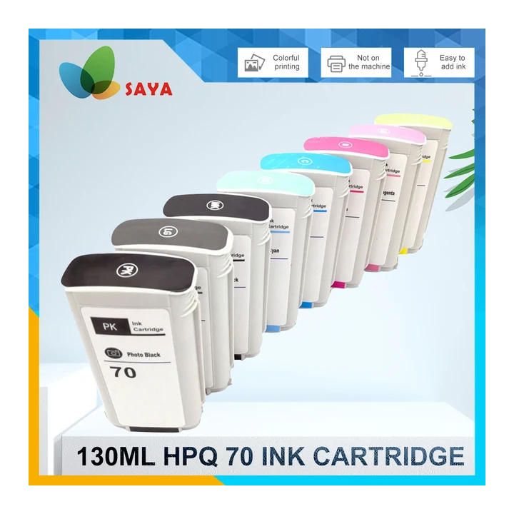 Чернильные картриджи для принтера HP 70, совместимые с HP 70, C9404A C9405A C9406A C9407A Designjet Z2100 Z5200 Z3100 Z3200