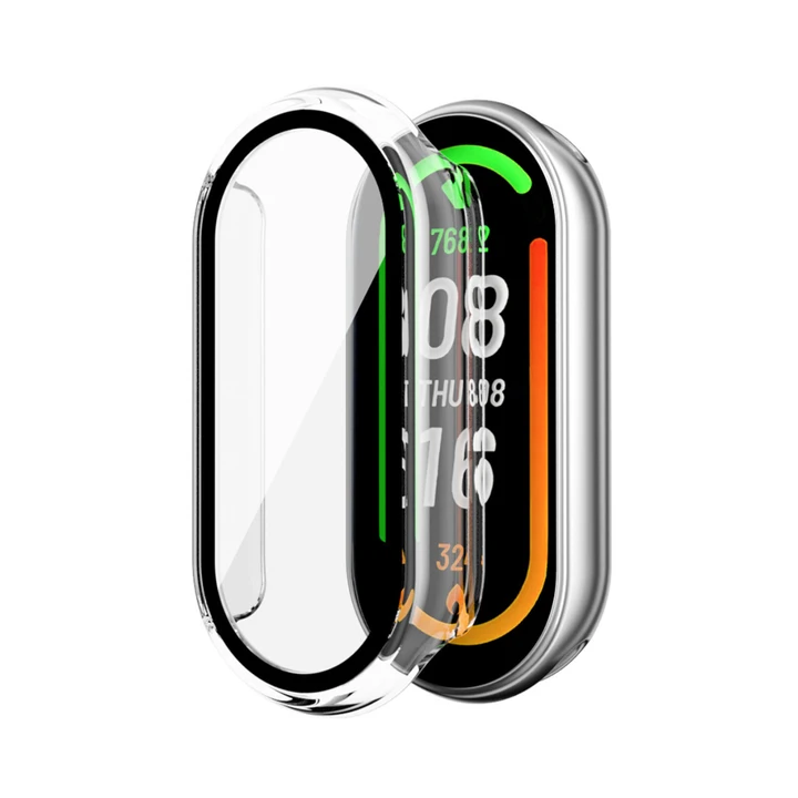 Чехол 2 в 1 + защитные пленки из закаленного стекла для Xiaomi Band 10 HD, защитный жесткий чехол-бампер из ПК с защитой от цар