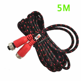 Двухэкранированный удлинитель M12 из чистой меди 4-контактный 5м/6м/7м/10м/15м/20м