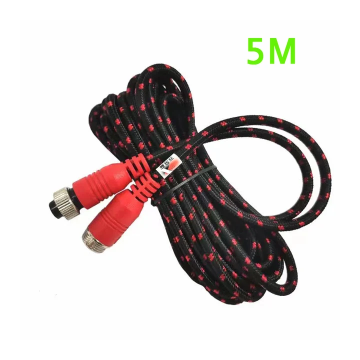 Двухэкранированный удлинитель M12 из чистой меди 4-контактный 5м/6м/7м/10м/15м/20м