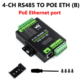 Промышленный изолированный 4-канальный преобразователь RS485 TO POE ETH (B) RJ45 UART для Modbus