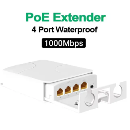 Водонепроницаемый POE-удлинитель 5 портов Gigabit для камер видеонаблюдения