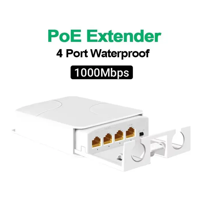 Водонепроницаемый POE-удлинитель 5 портов Gigabit для камер видеонаблюдения