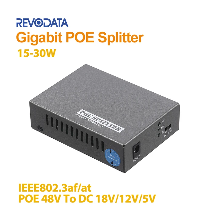 REVODATA PD6004G-B Gigabit PoE Splitter