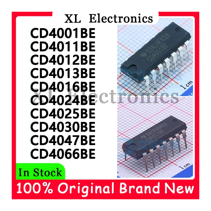 Логические микросхемы CD4001BE CD4011BE CD4012BE CD4013BE CD4016BE CD4024BE CD4025BE CD4030BE CD4047BE CD4066BE