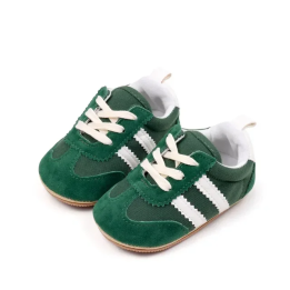 Newborn Kids Canvas Sneakers Casual Striped Baby Boy Girl Rubber Soft Sole Toddler Crib Shoes 0-18M Baby First Walkers