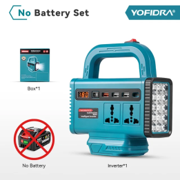 Портативный инвертор YOFIDRA 110В/220В для аккумуляторов Makita