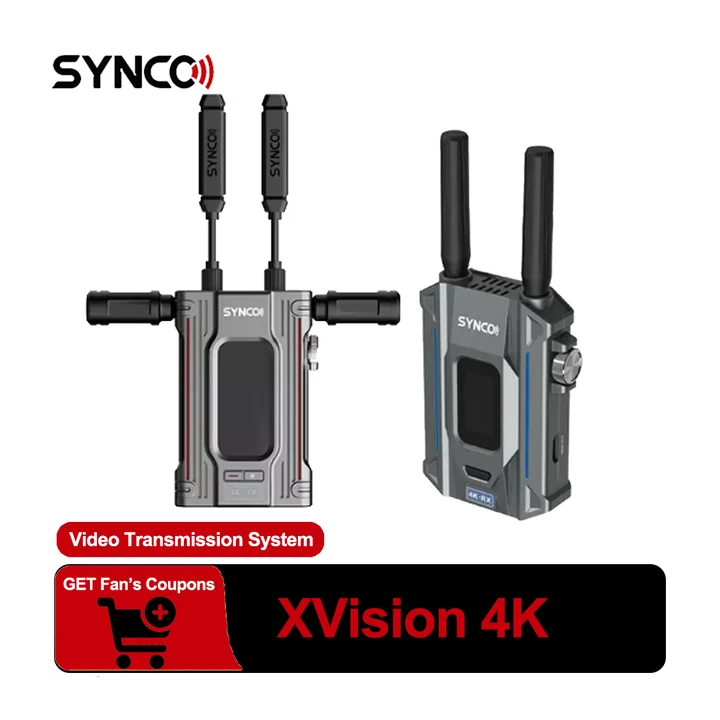 Беспроводная система передачи видео Synco XVision 4K, 9 групп с автоматическим сопряжением, передача 4K на 400 м