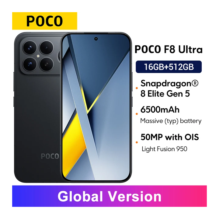 Смартфон Poco F8 Ultra, 12/256ГБ, 16/512ГБ, global