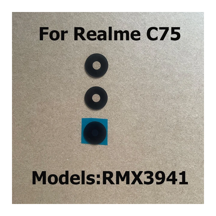 Объектив задней камеры для Realme C75, стеклянная крышка объектива задней камеры с клеевой наклейкой, запасные части для ремонт