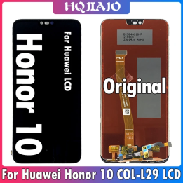 5,84 ''Оригинальный ЖК-дисплей для Huawei Honor 10 со сканером отпечатков пальцев, замена для Honor 10 COL-L29 L19 AL10 TL10 LC