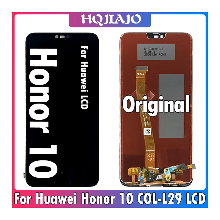 5,84 ''Оригинальный ЖК-дисплей для Huawei Honor 10 со сканером отпечатков пальцев, замена для Honor 10 COL-L29 L19 AL10 TL10 LC