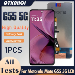 6,5 "для Motorola Moto G55 5G ЖК-дисплей XT-2435-3 с рамкой, дигитайзер сенсорного экрана в сборе для Moto G55, замена ЖК-диспл