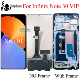 AMOLED/TFT черный 6,67-дюймовый дисплей для Infinix Note 30 VIP X6710, сенсорный экран, дигитайзер в сборе, замена/с рамкой