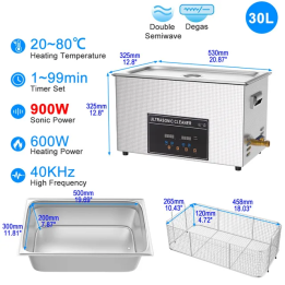 Ультразвуковой очиститель 60w/600w 2л 3л 6л 10л 15л 30л