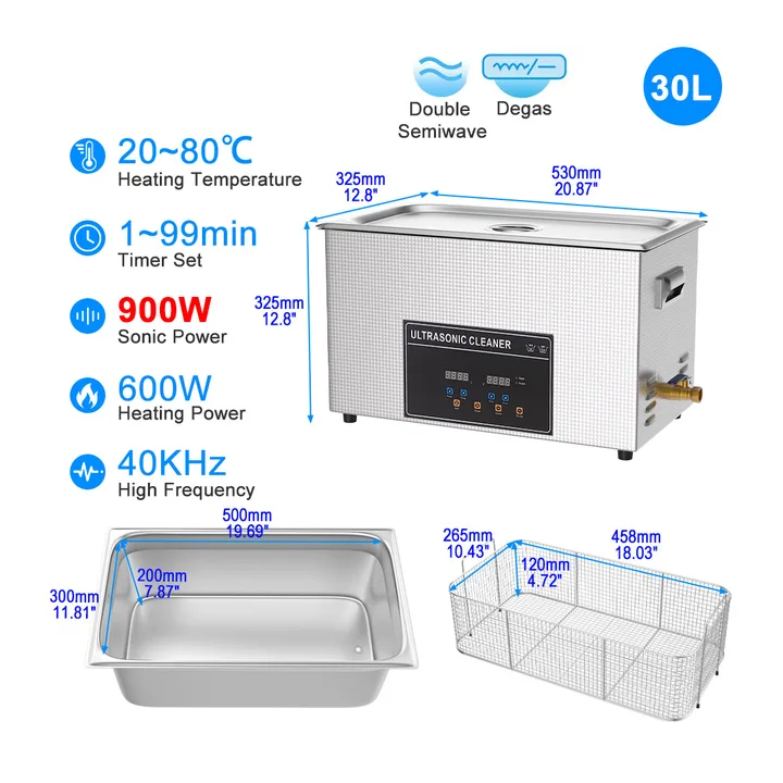 Ультразвуковой очиститель 60w/600w 2л 3л 6л 10л 15л 30л