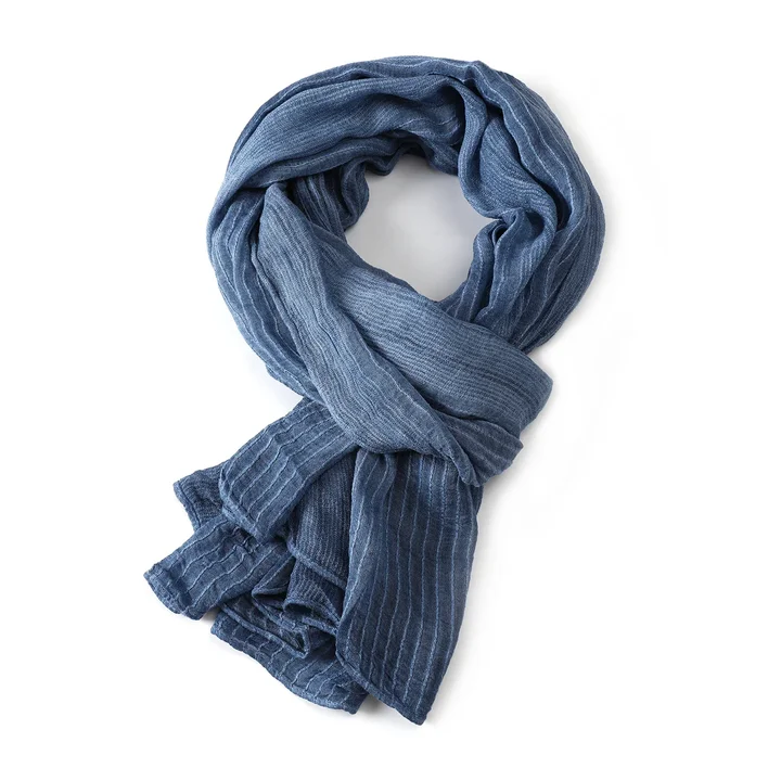 Мужской хлопковый лен шарф  Solid Color