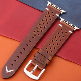 ChronoLink Ремешок из натуральной кожи для Apple Watch Series 7 6 5 4 SE