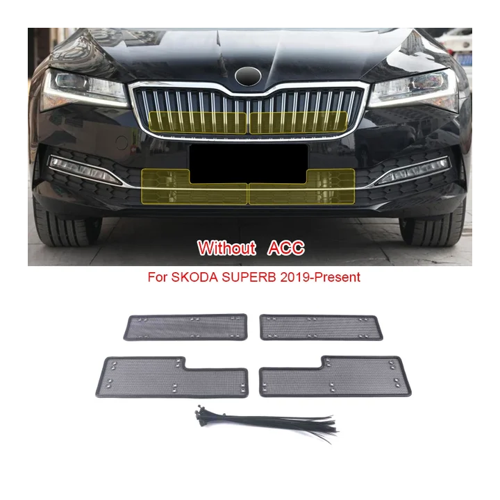Автомобильная сетка от насекомых для Skoda Superb 2019-2025, крышка резервуара для воды, гоночная сетка, защитная сетка, конден