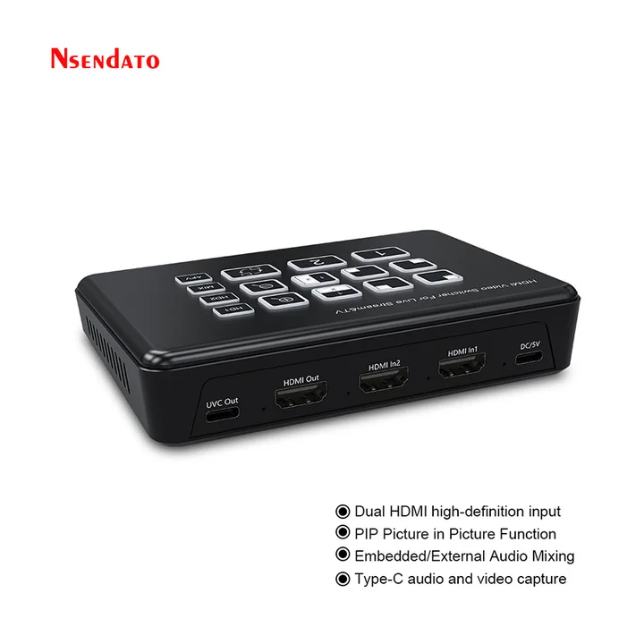 NSendato HDMI видеомикшер 2 входа 1 выход