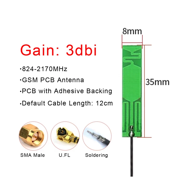 Внутренняя антенна 3dBi для модемов Sim900A Sim800 Sim908  HXTX610-05