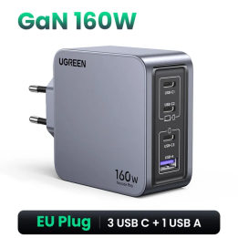 UGREEN 160W GaN зарядное устройство PD3.1 Type C QC4.0 3,0 Быстрая зарядка для Macbook Pro ноутбука USB быстрое зарядное устрой