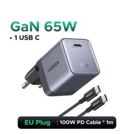 【Ультраминиатюрный】Зарядное устройство UGREEN Nexode Air 65W 45W GaN с поддержкой PD3.0 QC4.0 PPS для MacBook Pro, ноутбуков, i