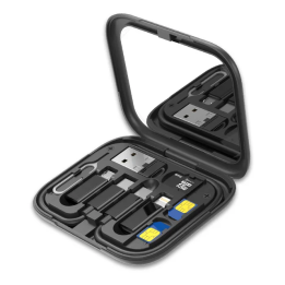 6 в 1 60 Вт USB C к USB C кабелю, шнур данных, коробка для хранения для всех смартфонов, набор адаптеров для быстрой зарядки ка