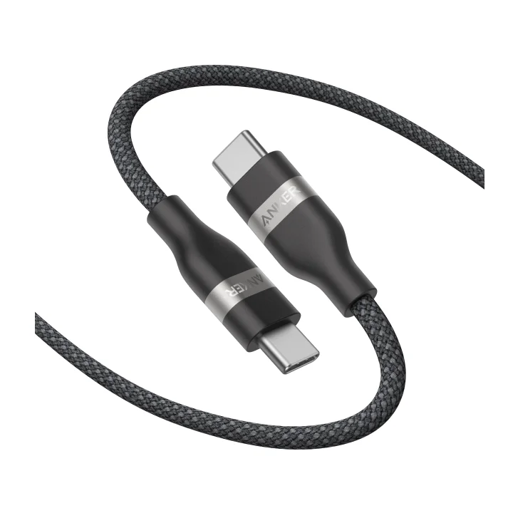 Кабель Anker nano USB C Softline, гибкий многоцветный оплетчатый шнур мощностью 240 Вт, 6 футов, зарядное устройство для быстро