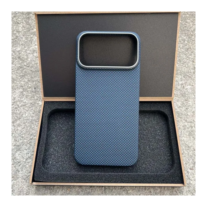 Чехол из настоящего арамидного углеродного волокна для iPhone 17 Pro/17 Pro Max с MagSafe, магнитный карбоновый чехол для iPhon