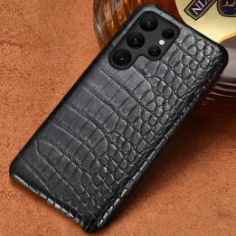 100% Натуральный Кожаный Чехол из Крокодиловой Кожи для Samsung Galaxy S26 S22 S21 S24 S25 Ultra S23 Plus S26Ultra A55 5G, Чехо