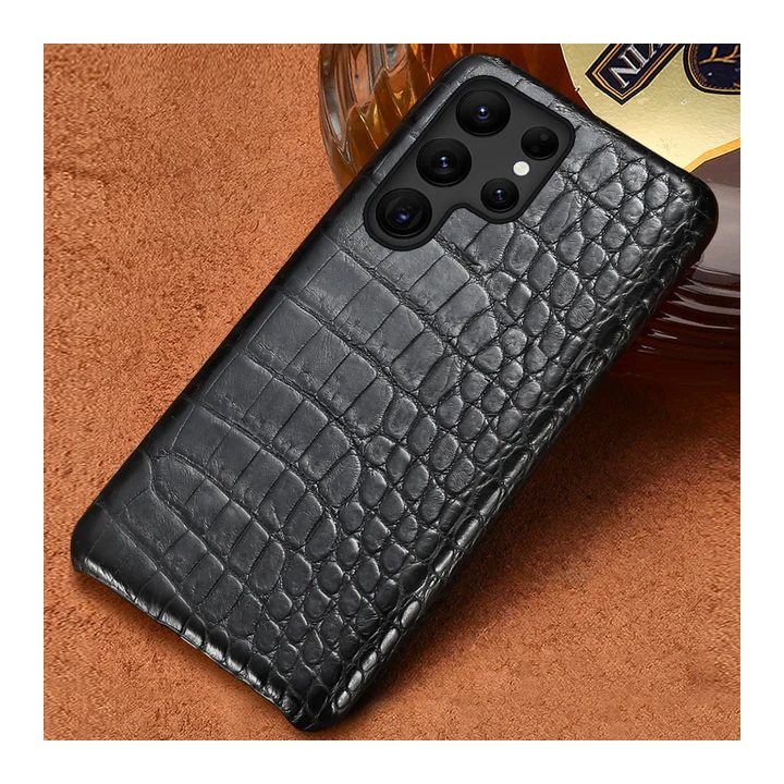 100% Натуральный Кожаный Чехол из Крокодиловой Кожи для Samsung Galaxy S26 S22 S21 S24 S25 Ultra S23 Plus S26Ultra A55 5G, Чехо
