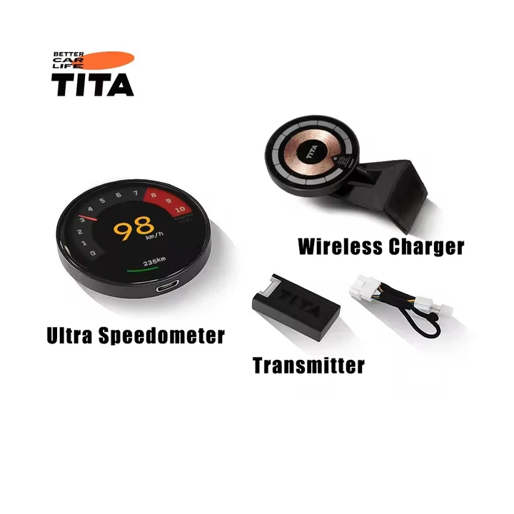 TITA Ultra OLED-экран, спидометр с беспроводным зарядным устройством, приборная панель, модель HUD Y 2021-2025, модель 3, 2021-