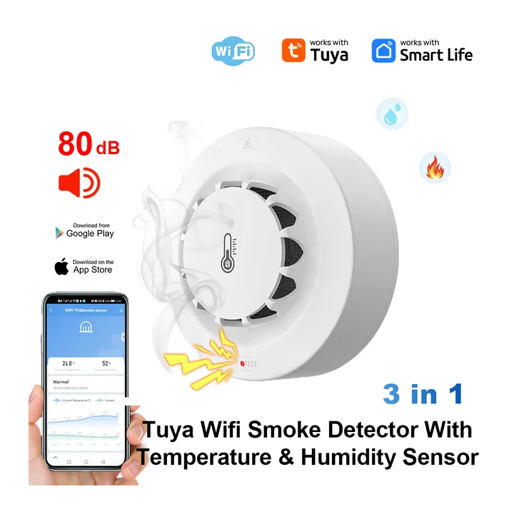 Детектор дыма ONENUO  Tuya Wi-Fi