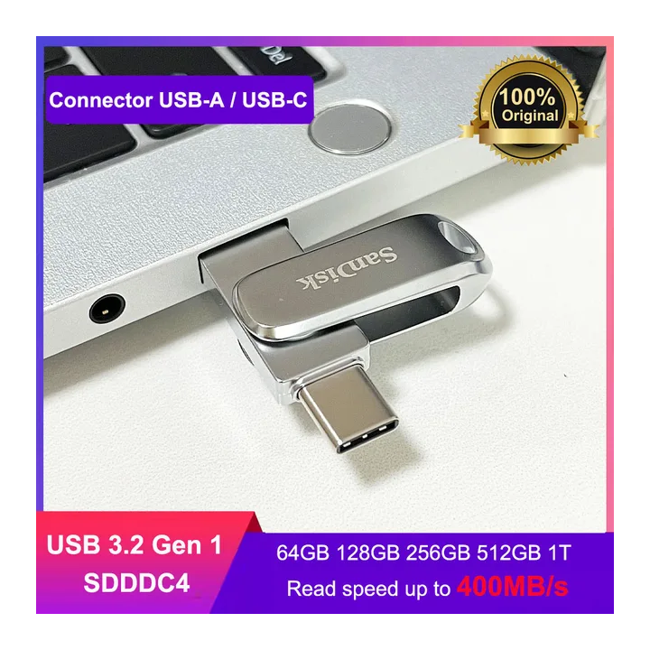 SanDisk Ultra Dual Drive Luxe USB Type-C флешка