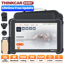 THINKCAR THINKSCAN 689BT CANFD DOIP OBD2 диагностический инструмент 34 сброс автомобильный сканер полная система кодирования ЭБ