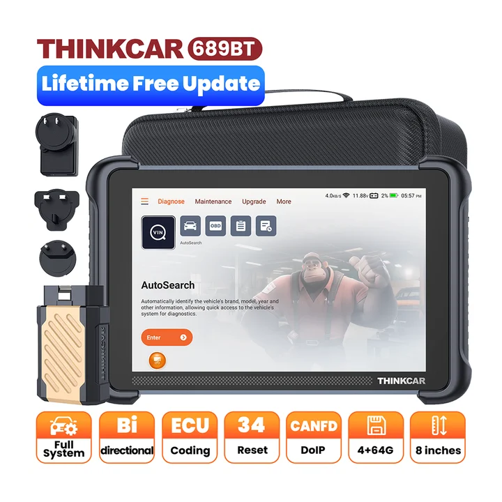THINKCAR THINKSCAN 689BT CANFD DOIP OBD2 диагностический инструмент 34 сброс автомобильный сканер полная система кодирования ЭБ