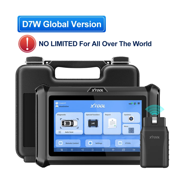 XTOOL D7W Bluetooth диагностический инструмент Всесистемный автомобильный сканер Двунаправленный контроль ЭБУ Онлайн-код Встрое