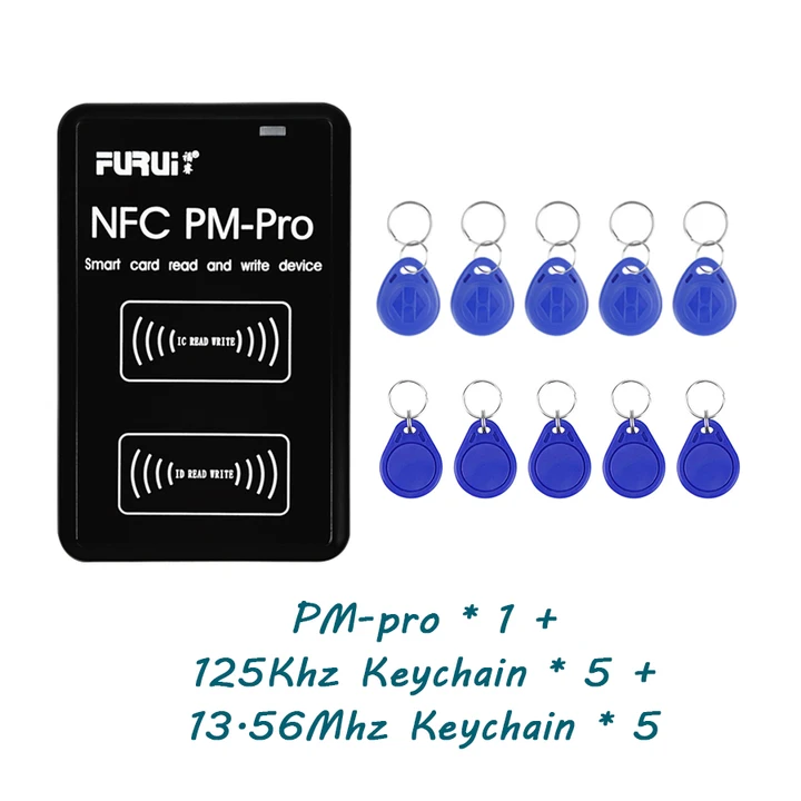 Дубликатор декодирования RFID NFC смарт-чип кардридер 13,56 МГц 1K s50 копия значков 125 кГц T5577 жетон записывающее устройств