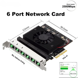 Сетевая карта lekuo 6 портов 2.5G PCIe X4