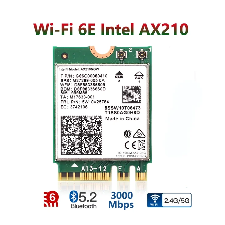 FOVORE Беспроводная сетевая карта WiFi 6 AX210NGW
