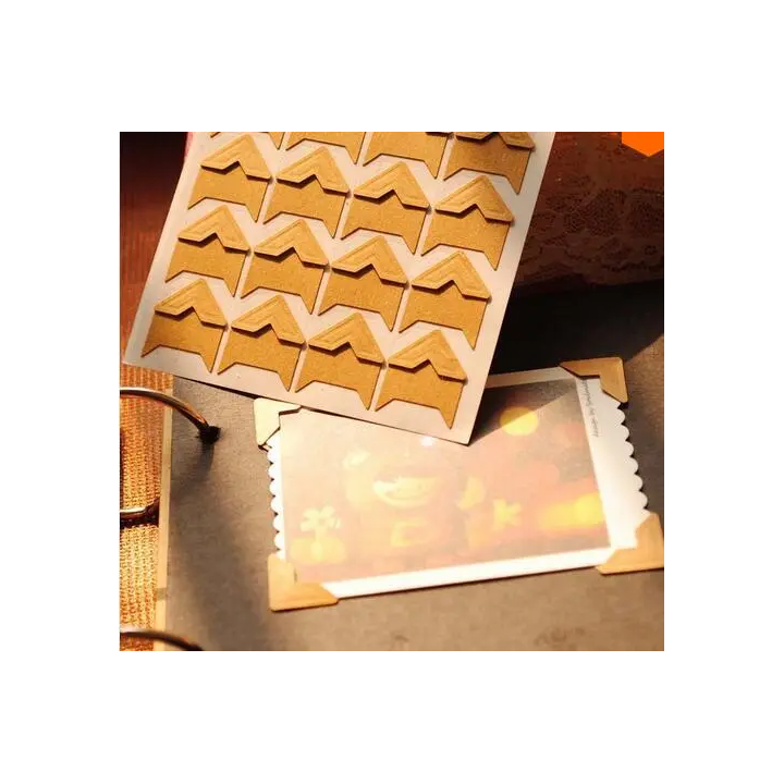 HonC угловые крафт бумажные наклейки для фотоальбомов