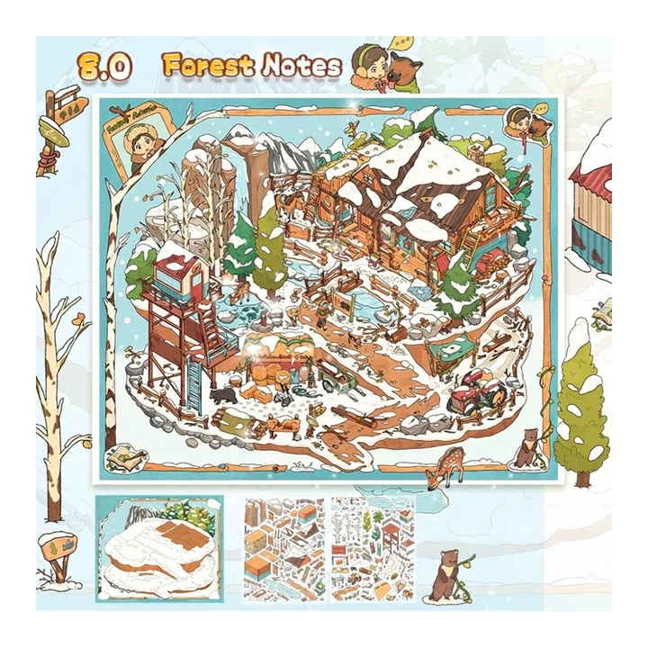 Набор наклеек Small Courtyard Life для миниатюрных ландшафтов