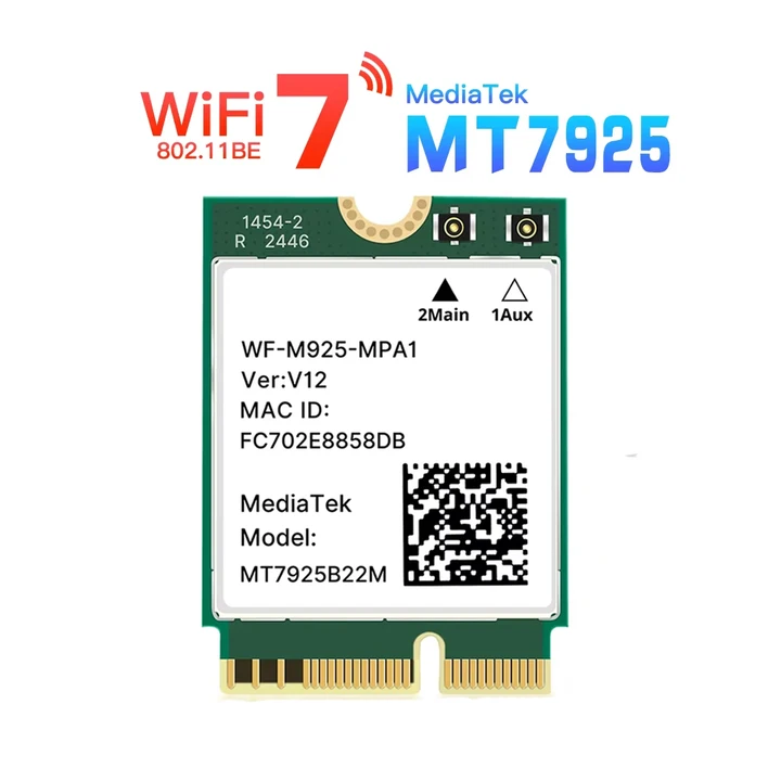 Беспроводная сетевая карта TelDaykemei Wi-Fi 7 MT7925