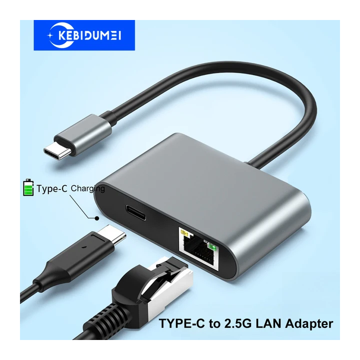 Ethernet адаптер kebidumei  USB 3.2 Type C 2.5Гбит