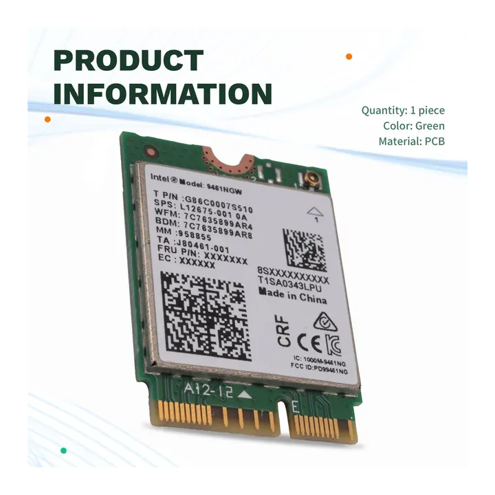 Беспроводной адаптер feelfeel для Intel 9461NGW  зелёный