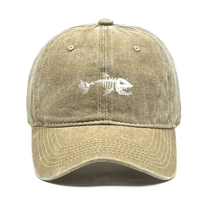 Бейсболка Fish Bone Print  полиэстер унисекс