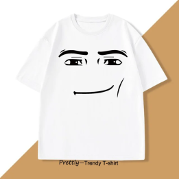Футболка Roblox Face Meme  Harajuku Y2k из хлопка