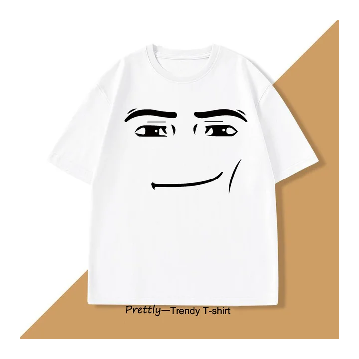Футболка Roblox Face Meme  Harajuku Y2k из хлопка