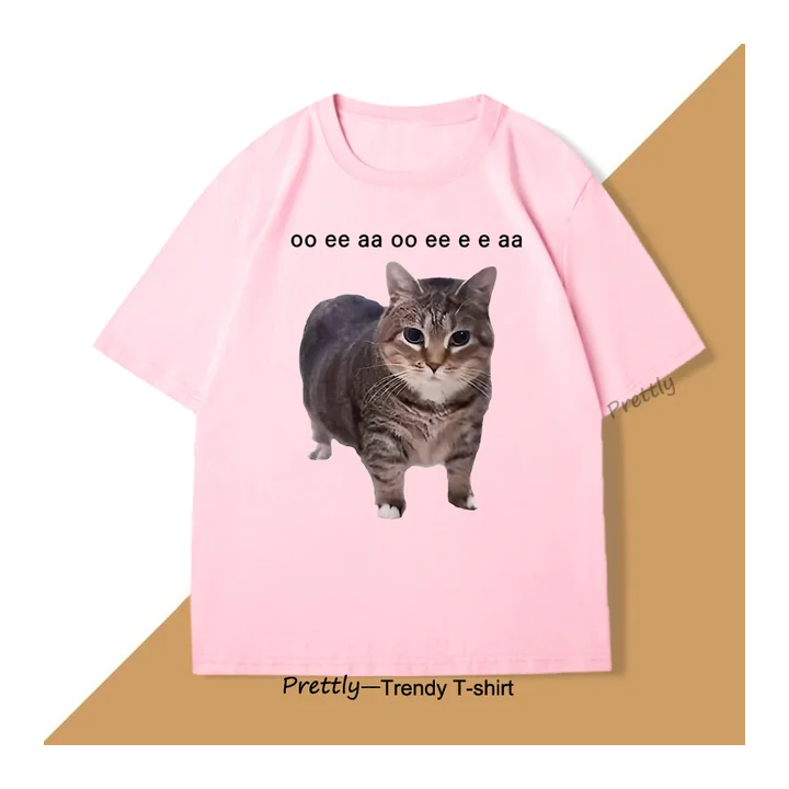 Хлопковая футболка Funny Cat Lover Meme